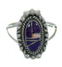 Genuine Sterling Silver Magenta Turquoise And Opal Ring Size 4-1/2 AX73541